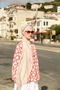 Talia Kibrit Pattern Jacquard Shawl - Stone - 2