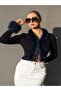 Low-Cut Cardigan with Fur Collar and Sleeves - 3