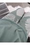 Çağla Leaf Patterned 4-Piece Bralette Crew Neck Long Sleeve Premium Waffle Pajama Set - 9