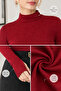 Women's 100% Viscose Finger Detail Turtleneck Long Sleeve Bodysuit – Flexible, Soft Textured, Stylish and Comfortable for Daily Use - 3