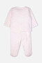 Interlock Pajama Set with Booties 2-Piece (Cute Girl) Pink - 2