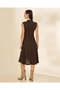 Women Brown Asymmetric Ribbed Dress - 3