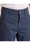 Men Navy Twill Chino Trousers - 3