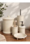 Violet Collection 5 Piece Beige Bathroom Set