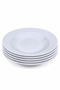 6 Pieces 19cm Melamine Plate Restaurant Home Type Deep Plate Bright White Ra679 - 3
