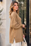 Sweater with Stone Detail on Sleeves K6033 Camel - 3