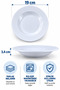 6 Pieces 19cm Melamine Plate Restaurant Home Type Deep Plate Bright White Ra679 - 2