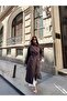 Women's Brown Double Breasted Belted Trench Coat - 4