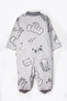 Interlock Jumpsuit with Socks (Best Friends) Gray - 2