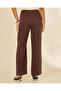 Women Brown Long Length Pull On Pants - 3