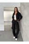 Women's Chenille Velvet Crop Top and Wide Leg Pants Tracksuit Set - 5