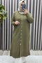 Women's Clothing Plus Size Buttoned Diamond Pattern Long Cardigan 2 - 4