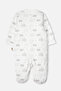 Organic Interlock Jumpsuit with Booties (Organic Dream) Ecru - 2