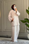 6644 - Stylish, Comfortable, Loose-Fitting Modal Fabric Women's Set with Hem Stitching Detail - 3