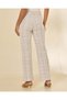 Women Grey Textured Tweed Wide Leg Trousers - 3