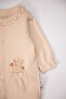 Interlock Jumpsuit with Booties (Bouquet) Beige - 3