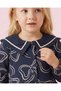 Girls Printed Navy Dress - 3