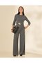 Women Grey Wide Leg Trousers - 2