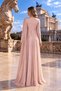 Sequin Embroidery Detailed Cape Evening Dress - 4