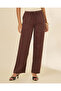 Women Brown Long Length Pull On Pants