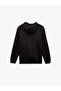 Regular Fit Hooded Zippered Long Sleeve Sweatshirt with Kangaroo Pocket - 2