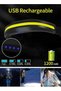مصباح أمامي LED قابل لإعادة الشحن عبر USB مع إضاءة COB بزاوية 230 درجة - إضاءة للخوذة، مصباح أمامي بضوء أحمر، إضاءة بدون استخدام اليدين - 3