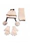 Kitti 1-4 Years Old Girls' Lined Scarf, Beanie, Gloves 3-Piece Set - 2