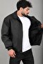 Faux Leather Coat with Elastic Waist and Collar Kmd 839_50518 - 7
