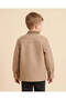 Boys' Beige Fleece Zip-Up Jacket - 4