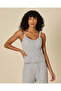 Women Grey Melange Lace Cami Set - 2