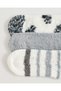 Women Assorted Jacquard Fluffy Crew Length Socks (3 Piece) - 2