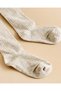 Infant Girls Coral And Grey Full Length Tights (Pack Of 2) - 5