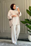 6655 - Stylish, Comfortable, Loose-Fitting Modal Fabric Women's Set with Zipper Detail - 2