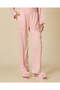 Women Pink Dobby Stripe Satin Pyjama Set - 3
