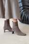 Nickel Women's Heeled Genuine Leather Suede Boots Mink