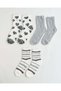 Women Assorted Jacquard Fluffy Crew Length Socks (3 Piece)