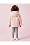 Girls Pink Bow Embroidered Hooded Puffer Jacket - 4