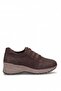 D26Ka-3370 Women's Genuine Leather Wedge Heel Shoes Brown