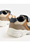 Boys Brown And Navy Colour Block Chunky Sneakers - 4
