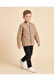 Boys' Beige Fleece Zip-Up Jacket - 2