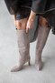 Poul Women's Heeled Suede Boots Mink - 2