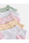 Girls Assorted Low Ankle Socks With Scallop Edge (Pack Of 5) - 3