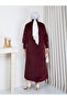 Stand-Up Collar, Ribbed at the Hem, Gold Button Detail, Fok Fabric, Stylish Coat/Jacket - 8