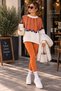 Women's Colorful Patterned Oversize Knitwear Sweater Crew Neck Geometric Patterned - 3