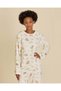 Senior Girls White Teddy Bear Printed Microfleece Pajama Set - 2