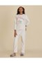 Senior Girls White Striped Pajama Set
