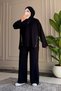 6655 - Stylish, Comfortable, Loose-Fitting Modal Fabric Women's Set with Zipper Detail - 2