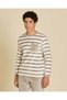 Senior Boys Grey Striped Coral Fleece Night Suit - 2