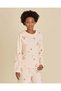 Senior Girls White Printed Microfleece Pajama Set - 2