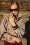 Women's Cashmere Poncho Wide Collar Buttoned Oversize Poncho - 4